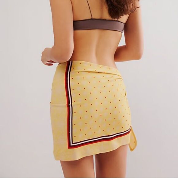 Free People Other - Free People Yellow Pattern Linen Blend Sarong(One size)